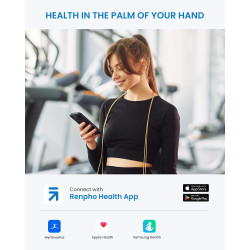 cantar smart digital renpho r-a020 ,   body composition, alimentare solara, greutate, grasime corporala, muschi, oase, bluetooth