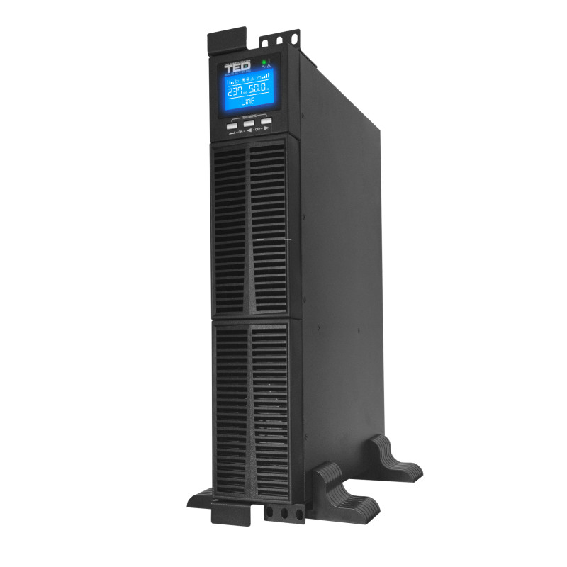 ups 1000va rackabil 2u online dubla conversie management 1 schuko + 2 iec ted004048