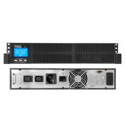 ups 1000va rackabil 2u online dubla conversie management 1 schuko + 2 iec ted004048