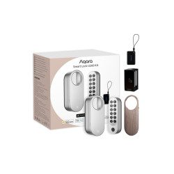 resigilat incuietoare / yala inteligenta aqara u200 kit, silver, apple homekit, matter