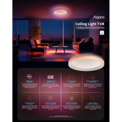 resigilat plafoniera inteligenta aqara t1m, rgb, zigbee