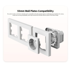 resigilat priza inteligenta incastrabila aqara wall outlet h2, zigbee