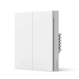 resigilat intrerupator inteligent aqara h1 double rocker, nu necesita nul, 2 canale, zigbee(ws-euk02)