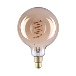resigilat bec inteligent shelly vintage g125, dimmer, wi-fi, e27, 4w, 260 lm, control aplicatie, compatibil amazon alexa si goog