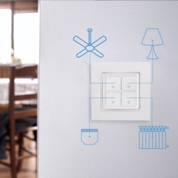 resigilat shelly wall switch 4 - alb