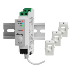 resigilat shelly pro 3em profesional releu wifi 3 canale si control contactor