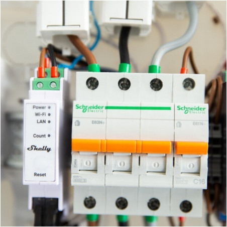 resigilat shelly pro 3em (3xclamp 400a), releu wifi 3 canale si control contactor