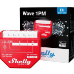 resigilat releu inteligent shelly qubino wave 1pm cu contor de putere, z-wave