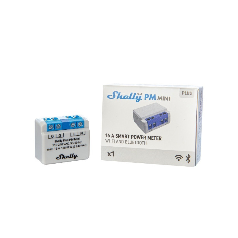 resigilat contor de energie shelly plus pm mini, 16a