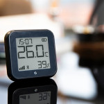 resigilat termostat shelly h&t gen3 matte black, ecran e-ink, wifi, control aplicatie