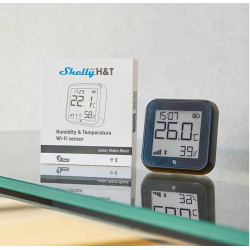 resigilat termostat shelly h&t gen3 matte black, ecran e-ink, wifi, control aplicatie