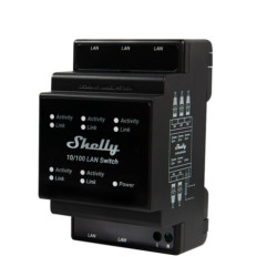 resigilat shelly lan switch, cu 5 porturi, 10/100mbps, compatibil sina din