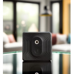 resigilat senzor de umiditate si temperatura shelly blu h&t black, pentru exterior, bluetooth