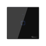 resigilat intrerupator inteligent cu touch sonoff t3 eu tx, wireless + rf 433, 1 canal, compatibil ios/android, amazon alexa/goo