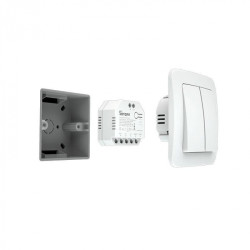 resigilat releu inteligent sonoff dual r3, wireless, 2 canale, alb