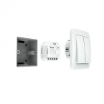 resigilat releu inteligent sonoff dual r3, wireless, 2 canale, alb