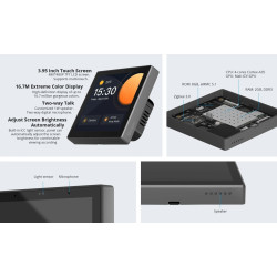 resigilat intrerupator smart cu touch si functie termostat sonoff ns panel - pro