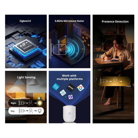 resigilat senzor de prezenta zigbee, sonoff snzb-06p, zigbee 3.0
