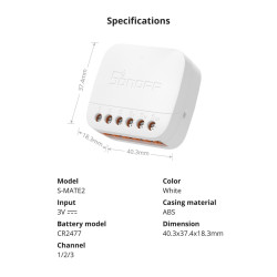 resigilat comutator inteligent sonoff s-mate2, 3 canale
