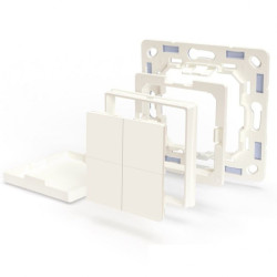 resigilat comutator de perete shelly blu wall switch 4 + rama pentru cadre legrand/shelly