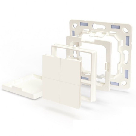 resigilat comutator de perete shelly blu wall switch 4 + rama pentru cadre legrand/shelly
