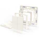 resigilat comutator de perete shelly blu wall switch 4 + rama pentru cadre legrand/shelly