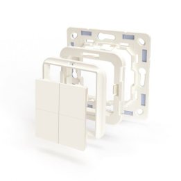 resigilat comutator de perete shelly blu wall switch 4 + rama busch-jaeger