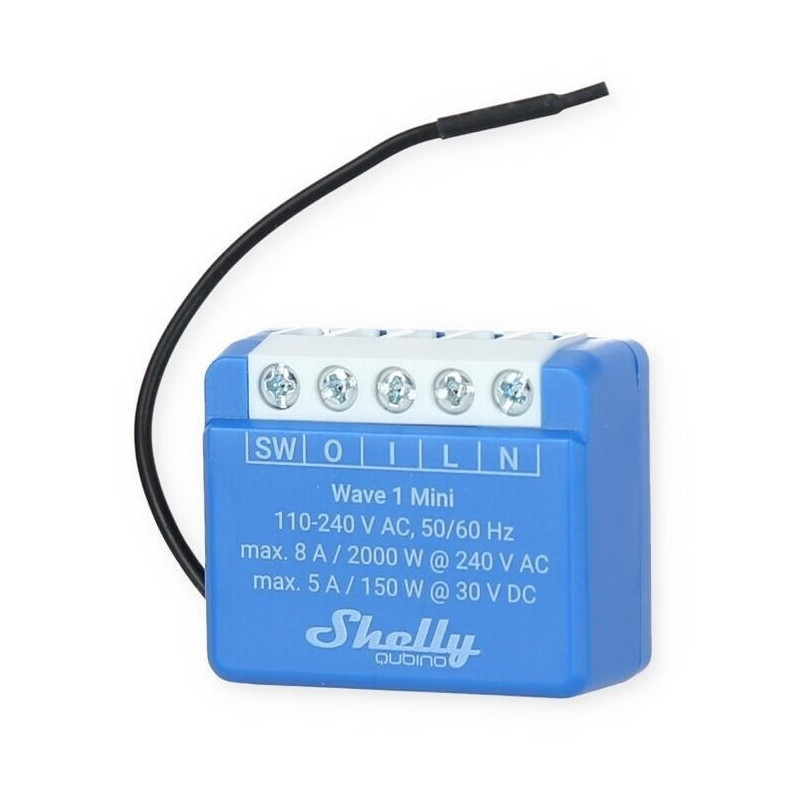 resigilat releu inteligent shelly qubino wave 1 mini, 1 canal, 8a, z-wave, contact uscat, z-wave