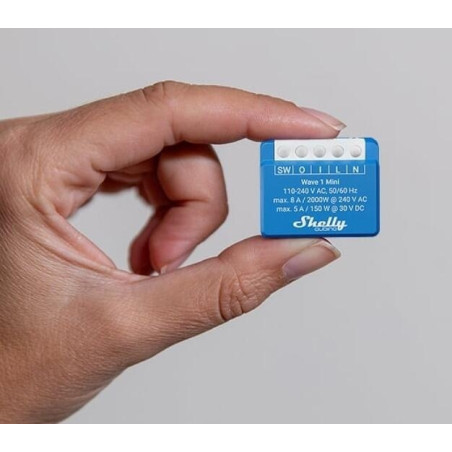 resigilat releu inteligent shelly qubino wave 1 mini, 1 canal, 8a, z-wave, contact uscat, z-wave
