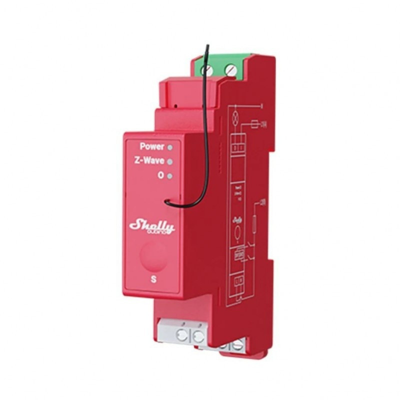 resigilat releu inteligent shelly qubino wave pro 1pm, 16a, 1 canal, masurarea consumului, z-wave