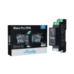 resigilat releu inteligent shelly qubino wave pro 2pm, 16a, 2 canale, monitorizarea consumului, z-wave