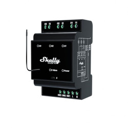 resigilat releu inteligent shelly qubino wave pro 3, 16a, 3 canale, contacte uscate, z-wave