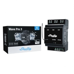 resigilat releu inteligent shelly qubino wave pro 3, 16a, 3 canale, contacte uscate, z-wave