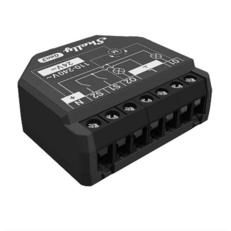 resigilat releu inteligent shelly 2pm gen3, 2 canale, monitorizare consum, wifi, bluetooth, 2x10a