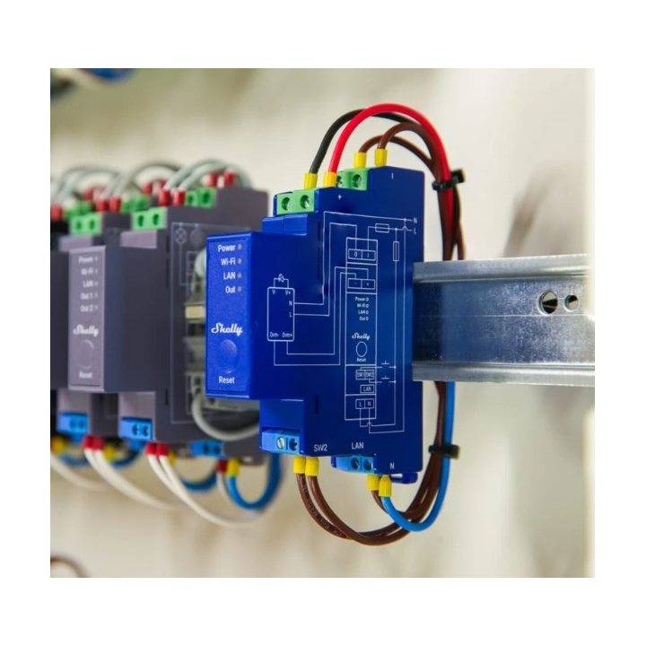 resigilat releu inteligent shelly pro dimmer 0-10v pm, wifi, bluetooth