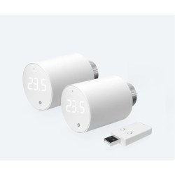 resigilat pachet de 2 valve termostatice pentru calorifer shelly blu trv, cu hub bluetooth inclus in pachet