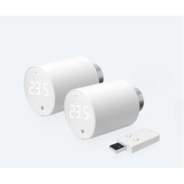 resigilat pachet de 2 valve termostatice pentru calorifer shelly blu trv, cu hub bluetooth inclus in pachet
