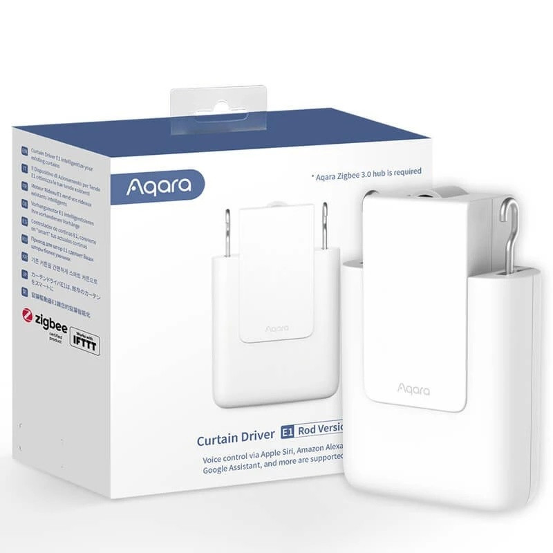 resigilat kit de automatizare draperie tip tija/galerie aqara curtain driver e1 rod version, zigbee