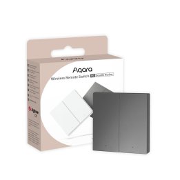 resigilat telecomanda aqara wireless remote switch h1 double rocker (wrs-r02-g), gri