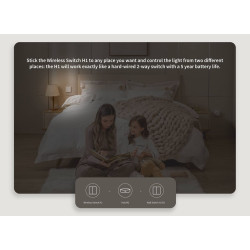 resigilat telecomanda aqara wireless remote switch h1 double rocker (wrs-r02-g), gri