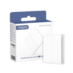 resigilat telecomanda aqara wireless remote switch h1 double rocker (wrs-r02), alb