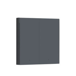resigilat intrerupator inteligent aqara h1 double rocker, nu necesita nul, 2 canale, zigbee, gri (ws-euk02-g)