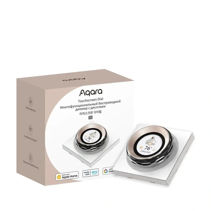 resigilat intrerupator inteligent aqara touchscreen dial v1 eu, 2 canale, zigbee