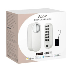 resigilat incuietoare / yala inteligenta aqara u200 kit, alba, apple homekit, matter