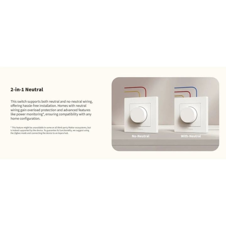 resigilat dimmer inteligent aqara light switch h2 eu gri (kd-r01d-g) , zigbee si thread