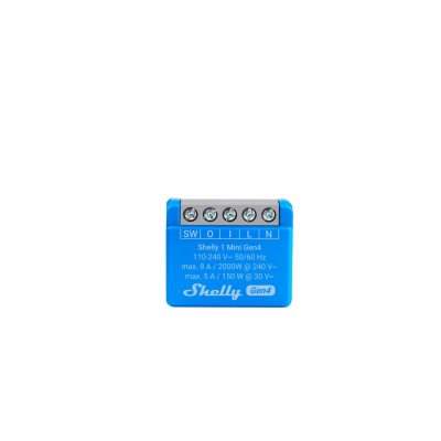 resigilat releu inteligent shelly 1 mini gen4, 1 canal, 8a, multiprotocol (wifi, bluetooth, matter, zigbee), contact uscat