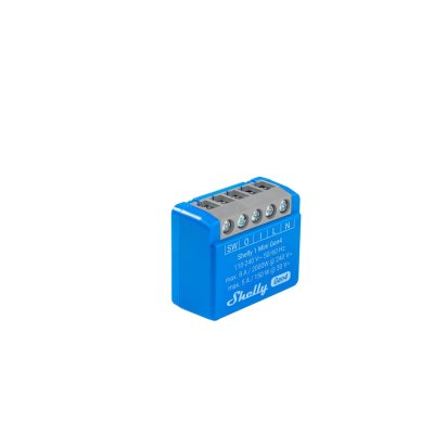 resigilat releu inteligent shelly 1 mini gen4, 1 canal, 8a, multiprotocol (wifi, bluetooth, matter, zigbee), contact uscat