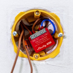 resigilat releu inteligent shelly 1pm mini gen4, 1 canal, 8a, multiprotocol (wifi, bluetooth, matter, zigbee), compatibil home a