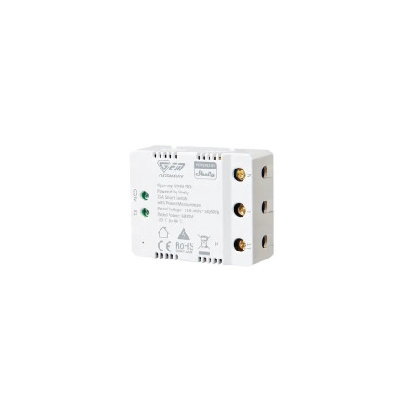 resigilat ogemray smart relay 25a - control inteligent pentru consumatori mari, cu functii complete shelly