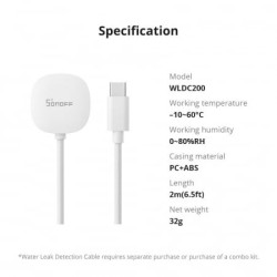 resigilat cablu detectie pentru senzor inundatie sonoff wldc200, compatibil snzb-05p, 2 m